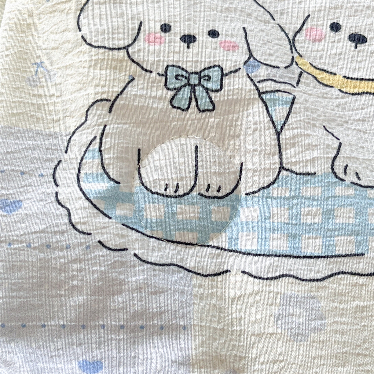 91家纺网 家纺一手货源 找家纺 盛秋家纺 2026新款皱皱纱印花夏被-萝拉 可可颂蓝+天空蓝