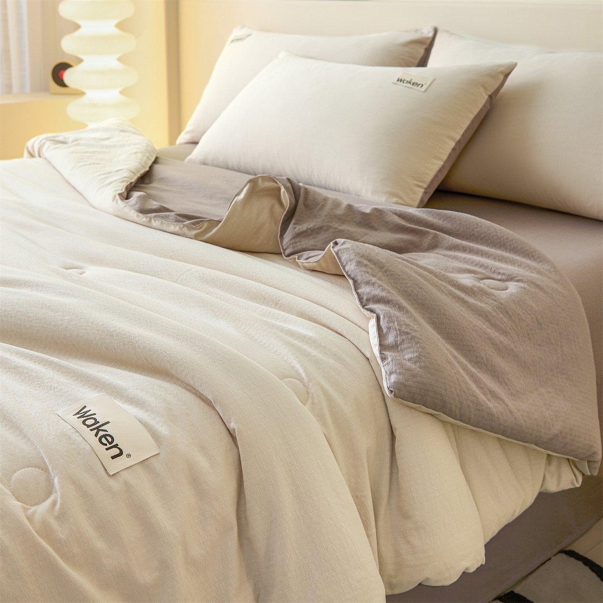 91家纺网 家纺一手货源 找家纺 （总）盛秋家纺 2026新款皱皱纱贴标夏被-杰克