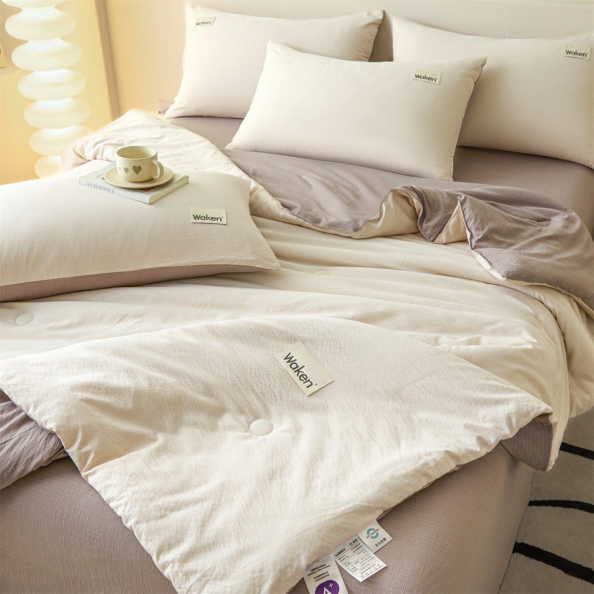 91家纺网 家纺一手货源 找家纺 （总）盛秋家纺 2026新款皱皱纱贴标夏被-杰克