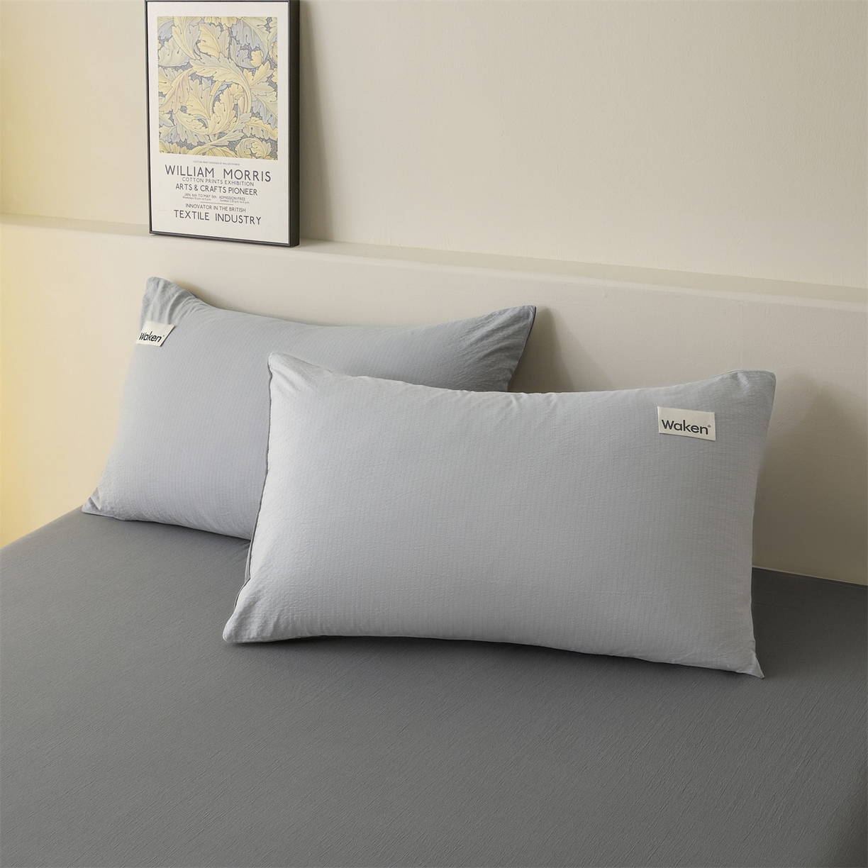 91家纺网 家纺一手货源 找家纺 盛秋家纺 2026新款皱皱纱贴标夏被-杰克 山灰+中灰