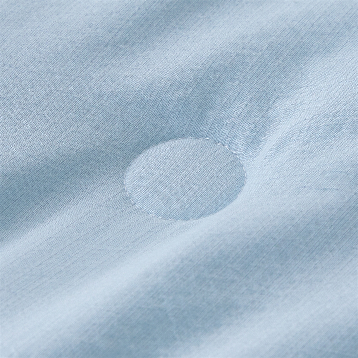 91家纺网 家纺一手货源 找家纺 盛秋家纺 2026新款皱皱纱贴标夏被-杰克 天空蓝+山灰