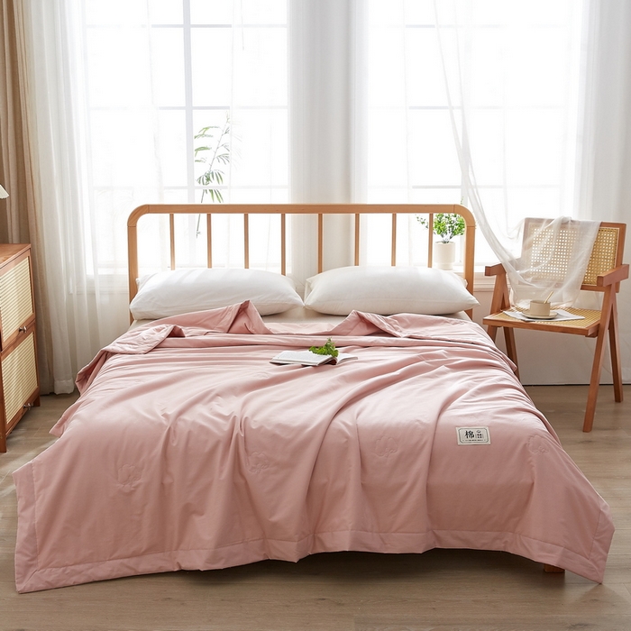 91家纺网 家纺一手货源 找家纺 （总）猎鹿人家纺 2026新款纯色全棉水洗棉棉花夏被空调被