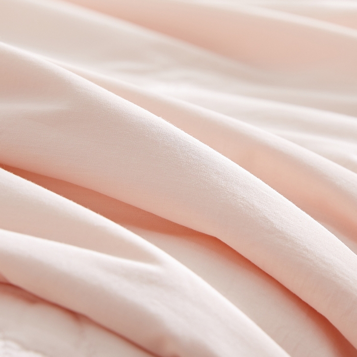 91家纺网 家纺一手货源 找家纺 猎鹿人家纺 2026新款纯色全棉水洗棉棉花夏被空调被 莲藕粉