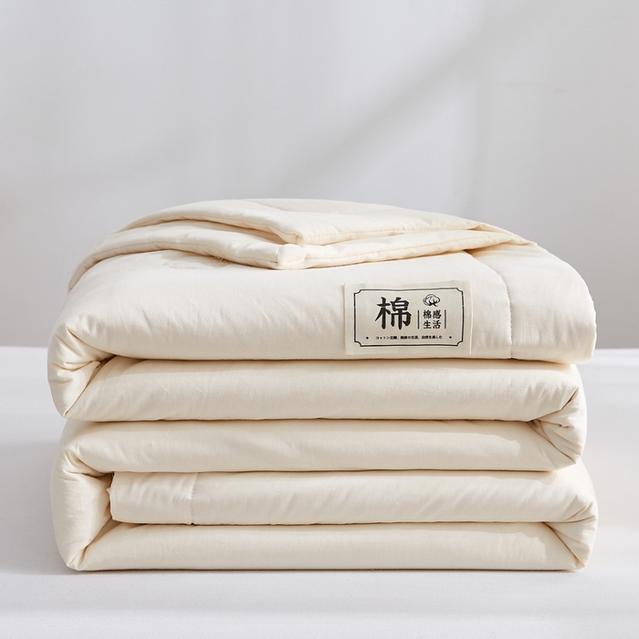 91家纺网 家纺一手货源 找家纺 猎鹿人家纺 2026新款纯色全棉水洗棉棉花夏被空调被 组合