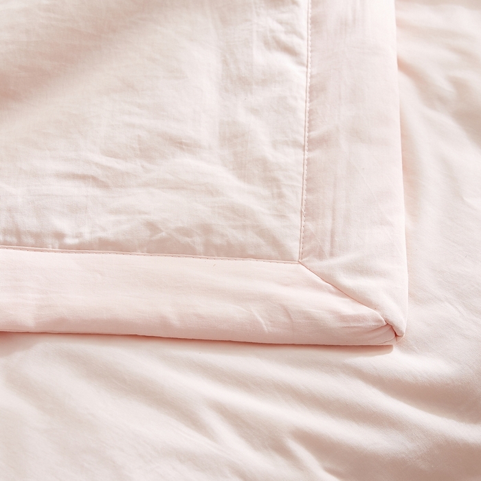 91家纺网 家纺一手货源 找家纺 猎鹿人家纺 2026新款纯色全棉水洗棉棉花夏被空调被 莲藕粉