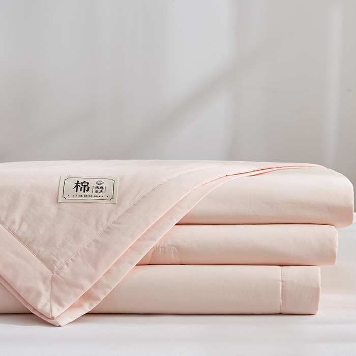 91家纺网 家纺一手货源 找家纺 猎鹿人家纺 2026新款纯色全棉水洗棉棉花夏被空调被 组合