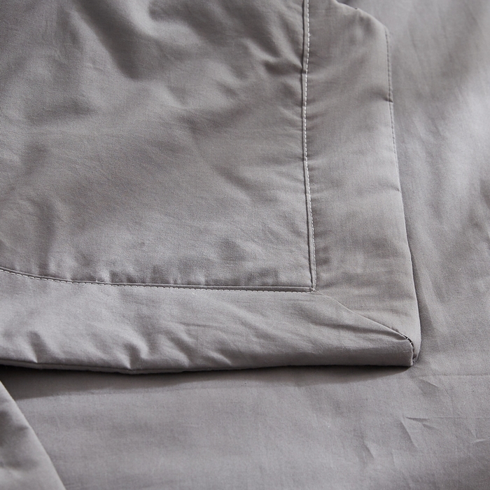 91家纺网 家纺一手货源 找家纺 猎鹿人家纺 2026新款纯色全棉水洗棉棉花夏被空调被 迷雾黑