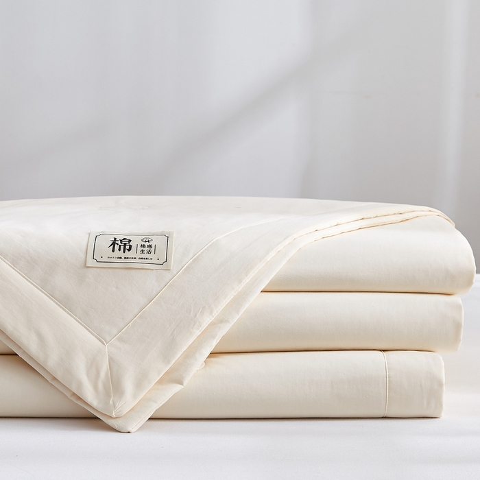 91家纺网 家纺一手货源 找家纺 猎鹿人家纺 2026新款纯色全棉水洗棉棉花夏被空调被 组合