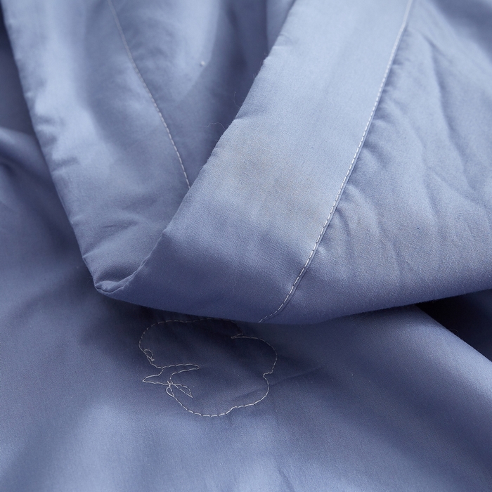 91家纺网 家纺一手货源 找家纺 猎鹿人家纺 2026新款纯色全棉水洗棉棉花夏被空调被 天青蓝