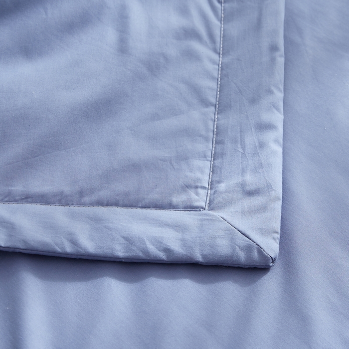 91家纺网 家纺一手货源 找家纺 猎鹿人家纺 2026新款纯色全棉水洗棉棉花夏被空调被 天青蓝