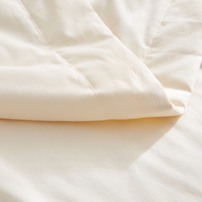 91家纺网 家纺一手货源 找家纺 猎鹿人家纺 2026新款纯色全棉水洗棉棉花夏被空调被 月光白