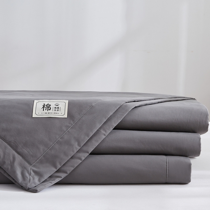 91家纺网 家纺一手货源 找家纺 猎鹿人家纺 2026新款纯色全棉水洗棉棉花夏被空调被 组合