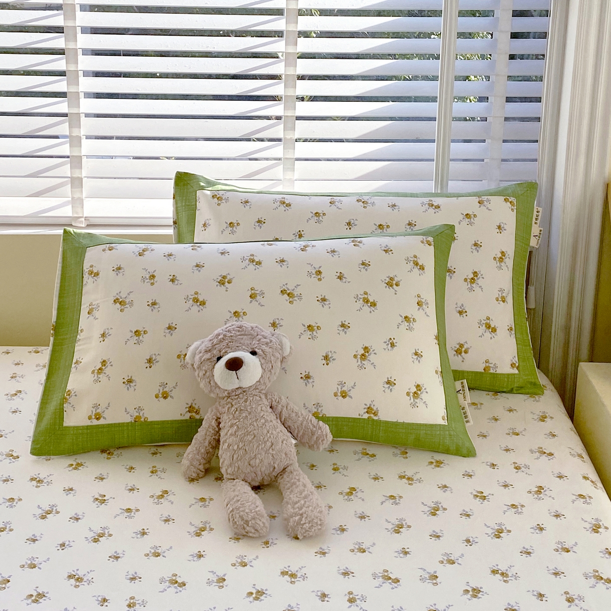 春皖家纺 2026新款全棉老粗布工艺款单枕套枕套单件 倩影米