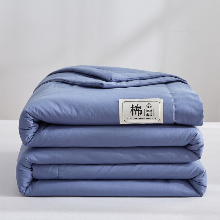 91家纺网 家纺一手货源 找家纺 猎鹿人家纺 2026新款纯色全棉水洗棉棉花夏被空调被 组合