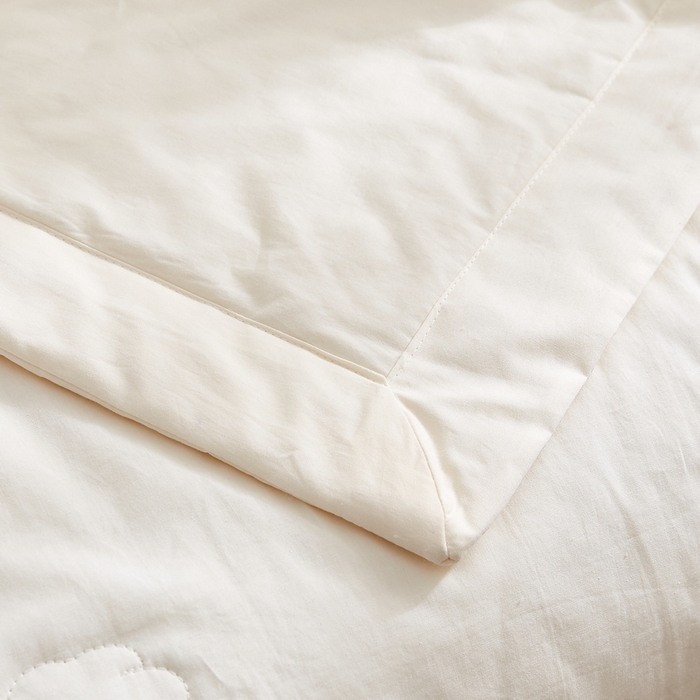 91家纺网 家纺一手货源 找家纺 猎鹿人家纺 2026新款纯色全棉水洗棉棉花夏被空调被 月光白