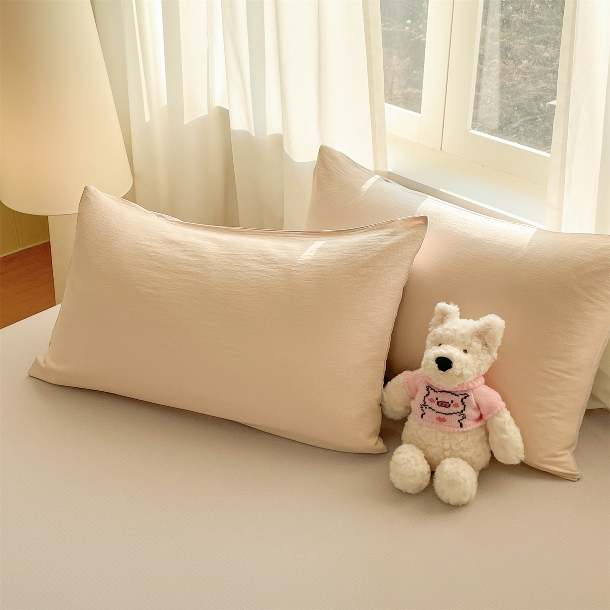 91家纺网 家纺一手货源 找家纺 盛秋家纺 2026新款皱皱纱散点绣夏被-妮可 小马梧桐杏