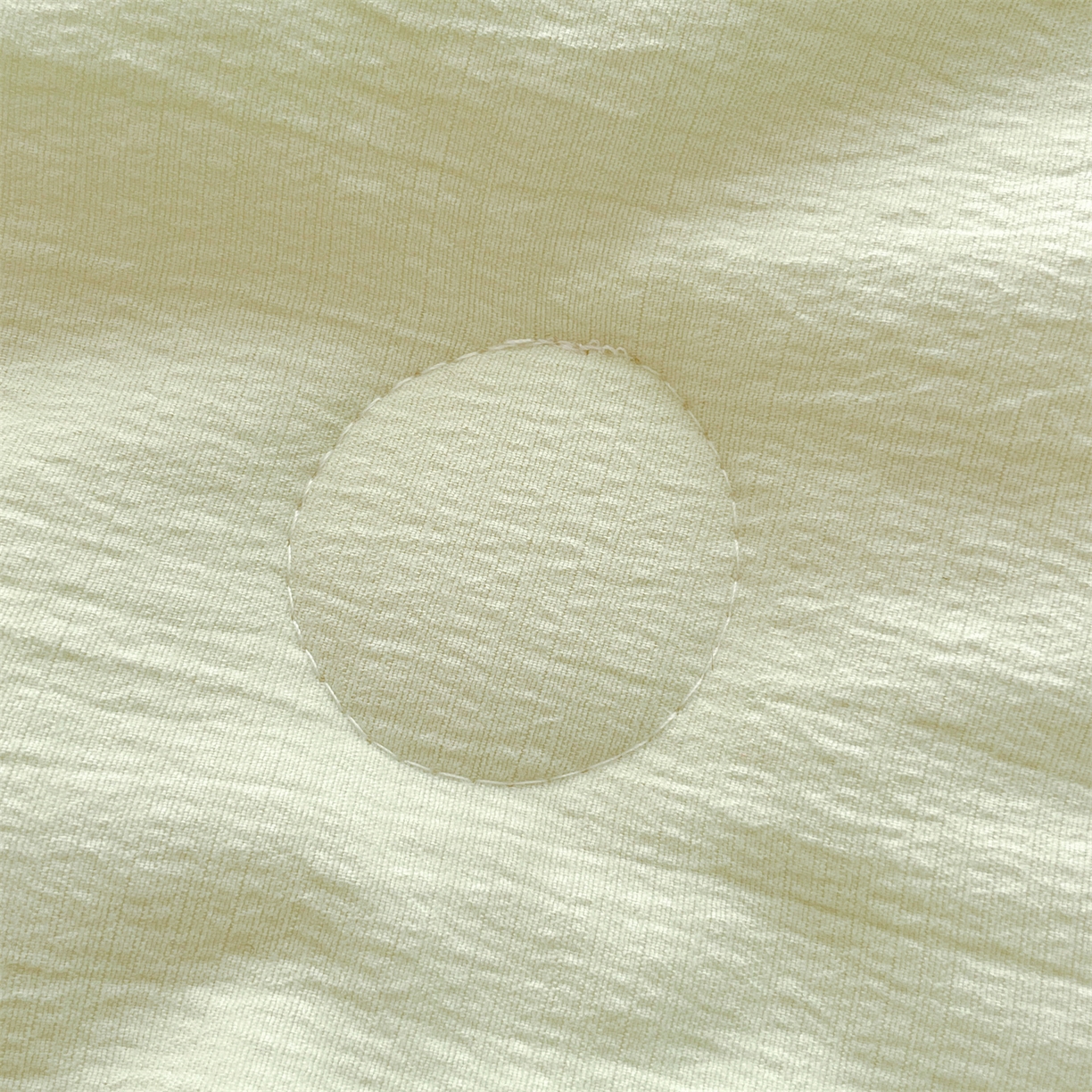 91家纺网 家纺一手货源 找家纺 盛秋家纺 2026新款皱皱纱散点绣夏被-妮可 花朵清新绿