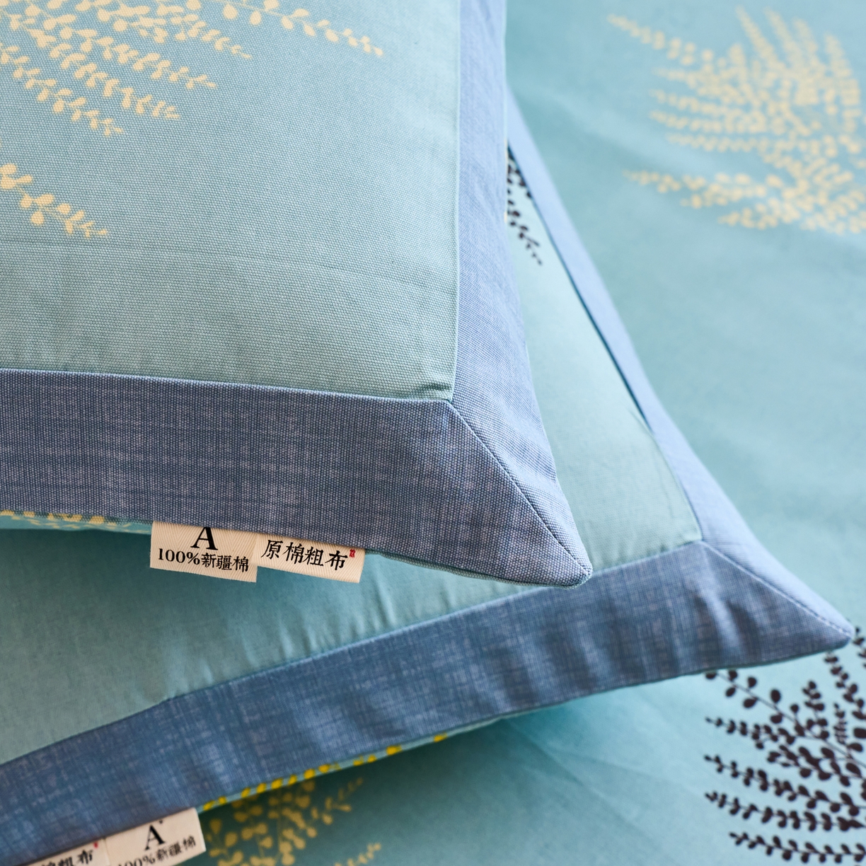 91家纺网 家纺一手货源 找家纺 春皖家纺 2026新款全棉老粗布工艺款单枕套枕套单件 轻舞