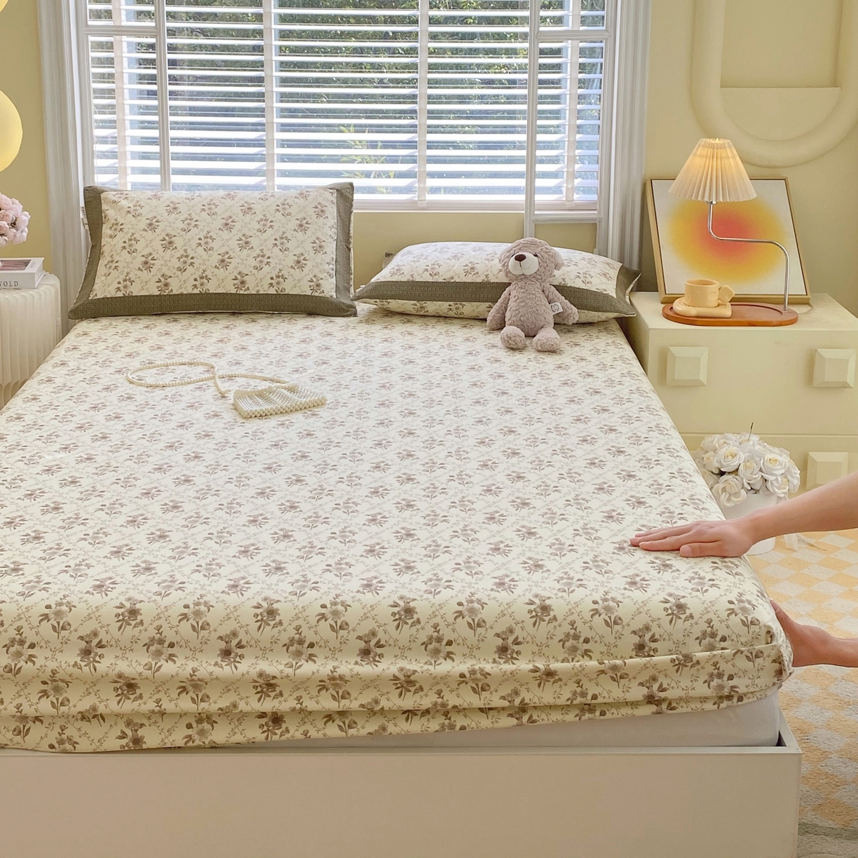 （总）春皖家纺 2026新款全棉老粗布工艺款单床笠床笠单件