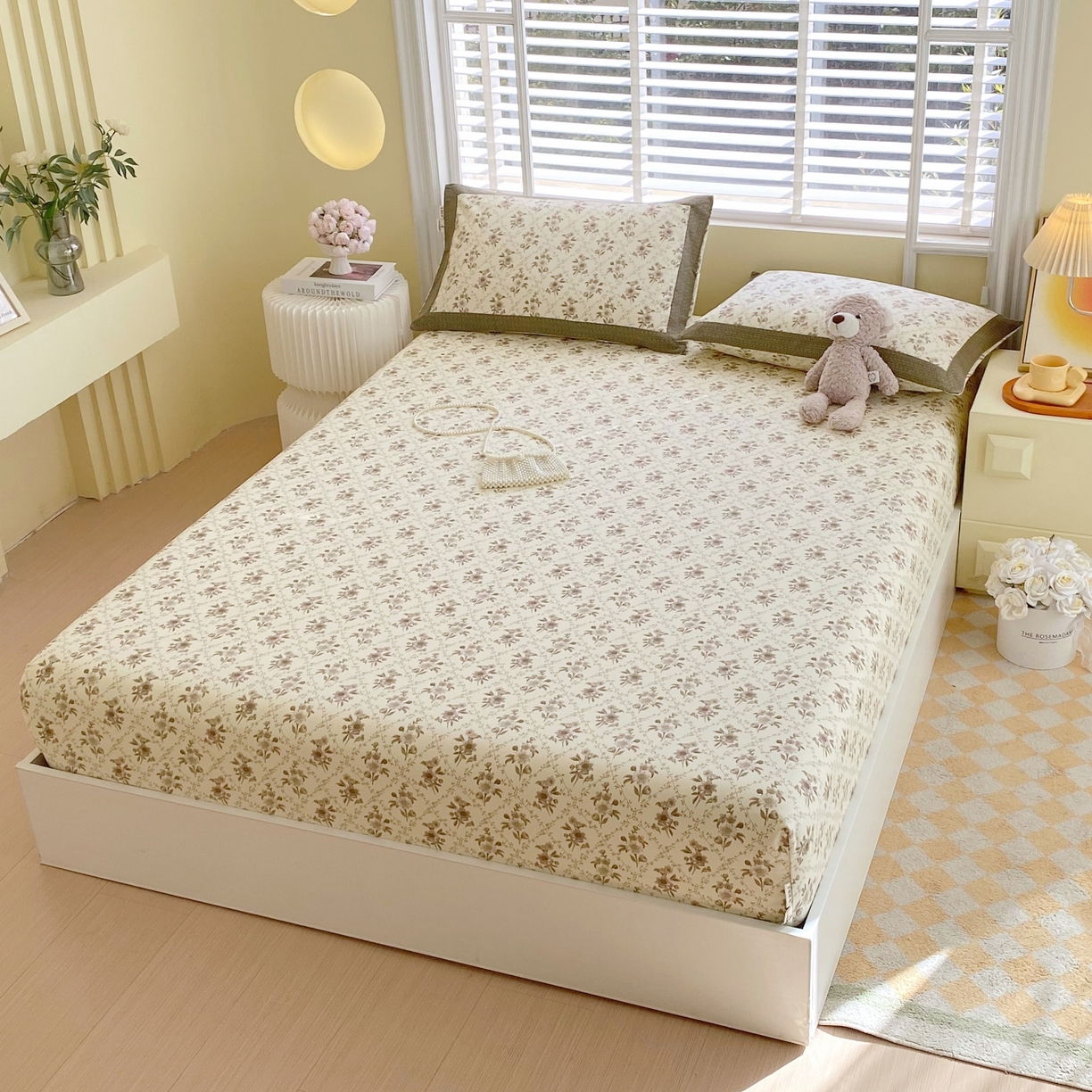 91家纺网 家纺一手货源 找家纺 （总）春皖家纺 2026新款全棉老粗布工艺款单床笠床笠单件