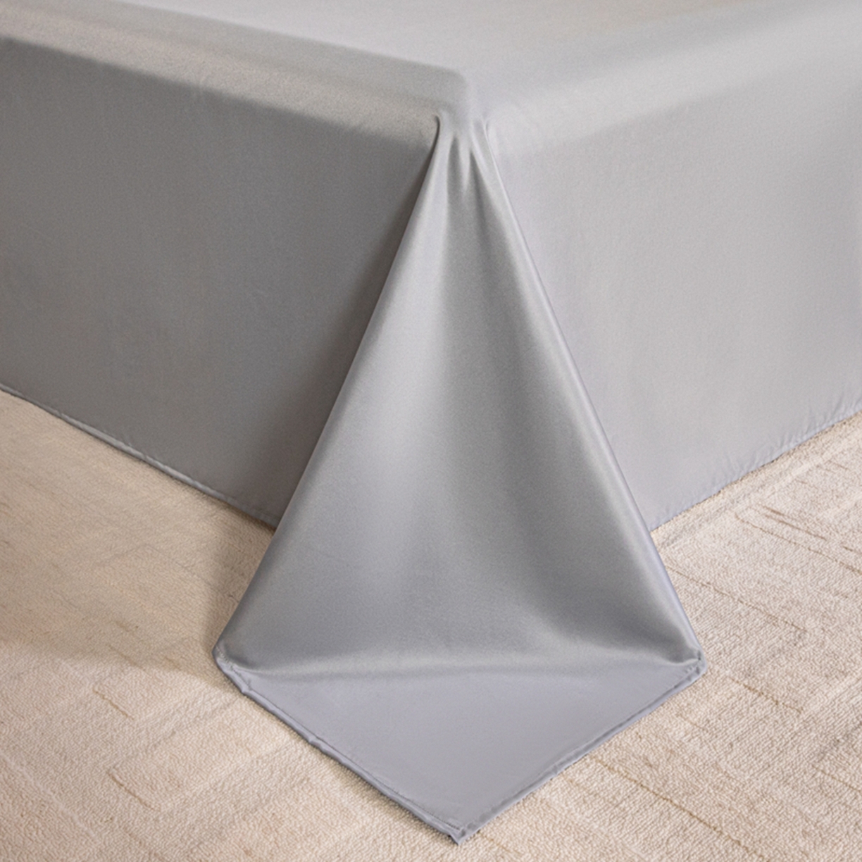 91家纺网 家纺一手货源 找家纺 金牛座家纺 2026新款高克重贡缎提花亲肤棉四件套-情愫系列 情愫-灰