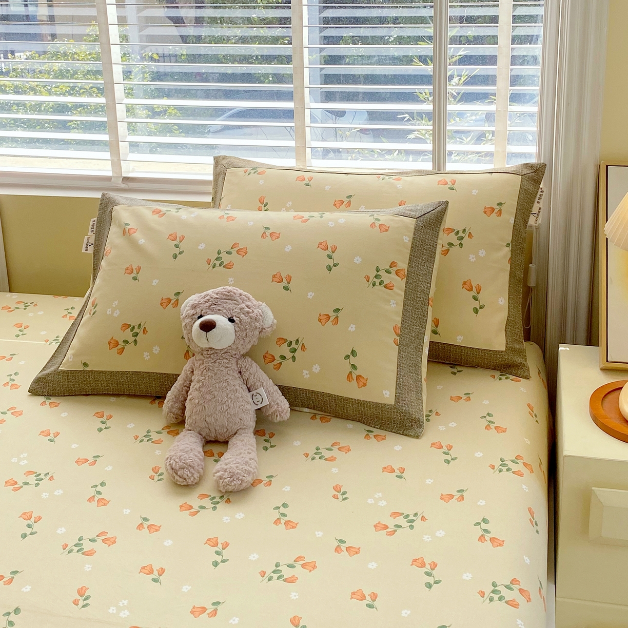 91家纺网 家纺一手货源 找家纺 春皖家纺 2026新款全棉老粗布工艺款单枕套枕套单件 夏日炽