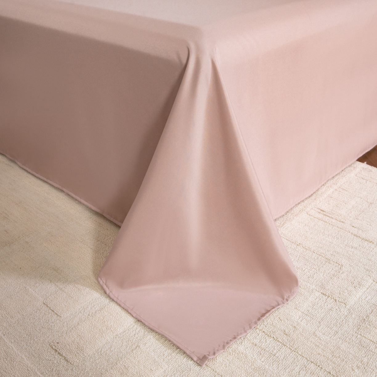 91家纺网 家纺一手货源 找家纺 金牛座家纺 2026新款高克重贡缎提花亲肤棉四件套-情愫系列 情愫-浅豆沙