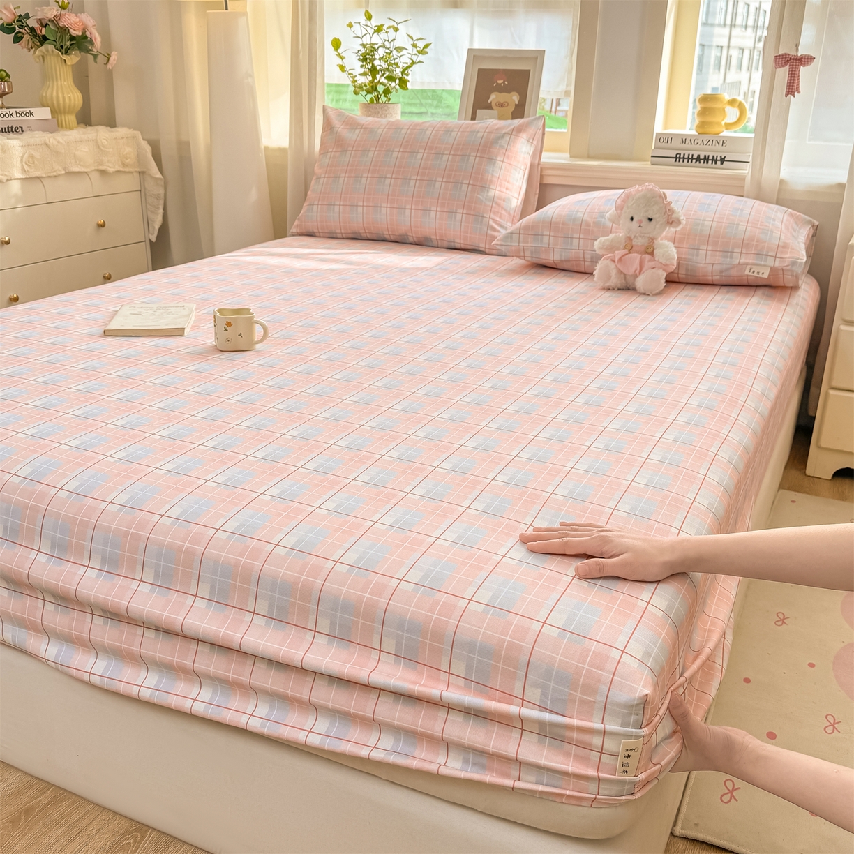 91家纺网 家纺一手货源 找家纺 （总）源舍家纺 2026新款全棉纯棉老粗布单床笠床笠单件