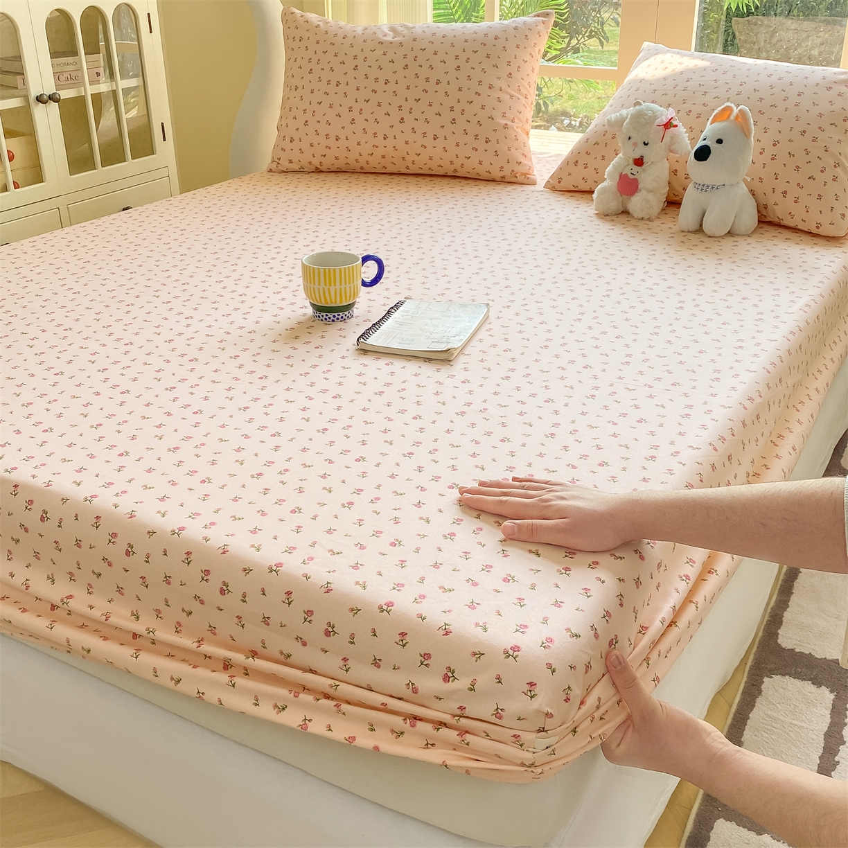 91家纺网 家纺一手货源 找家纺 （总）源舍家纺 2026新款全棉纯棉老粗布单床笠床笠单件