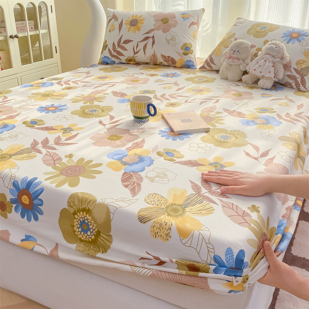 91家纺网 家纺一手货源 找家纺 （总）源舍家纺 2026新款全棉纯棉老粗布单床笠床笠单件