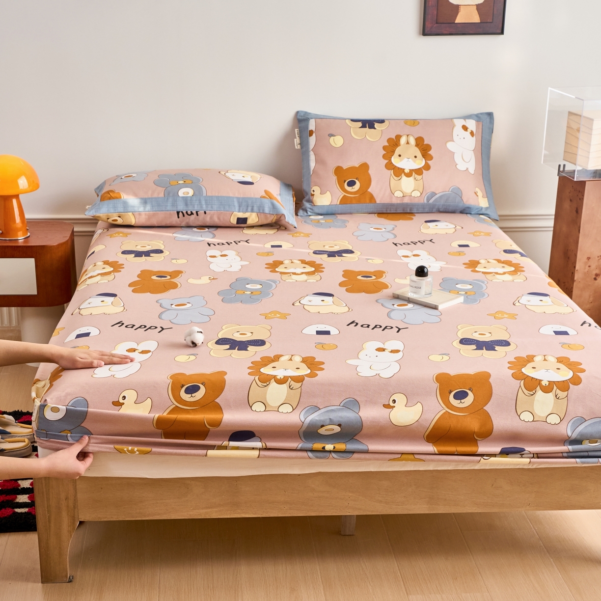 91家纺网 家纺一手货源 找家纺 （总）春皖家纺 2026新款全棉老粗布工艺款单床笠床笠单件