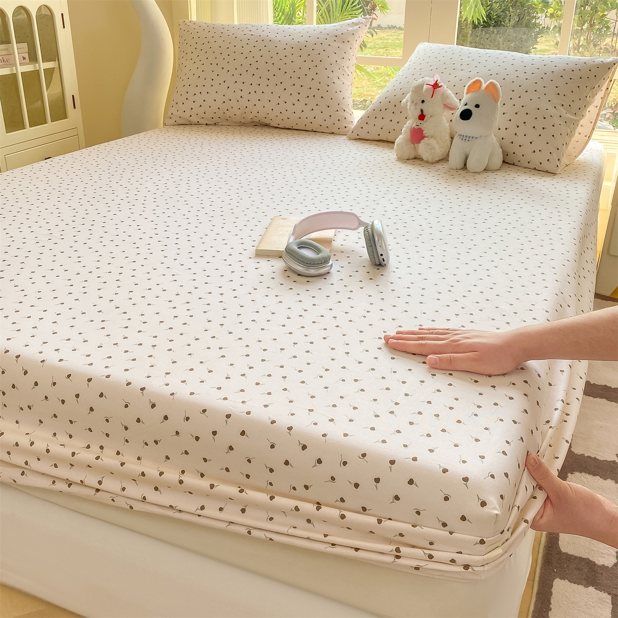 91家纺网 家纺一手货源 找家纺 （总）源舍家纺 2026新款全棉纯棉老粗布单床笠床笠单件