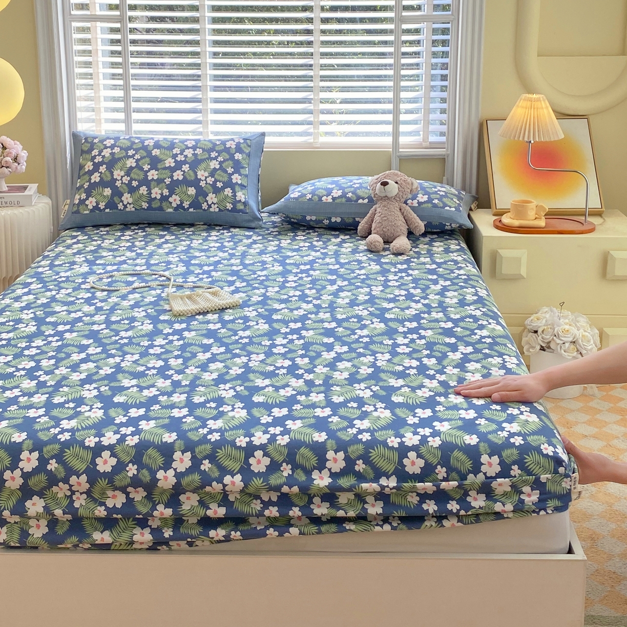 91家纺网 家纺一手货源 找家纺 （总）春皖家纺 2026新款全棉老粗布工艺款单床笠床笠单件