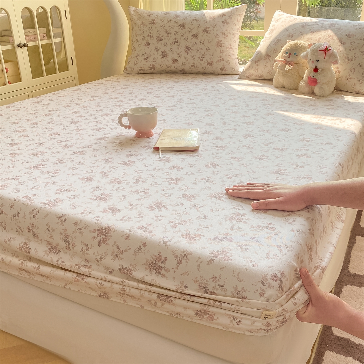 91家纺网 家纺一手货源 找家纺 （总）源舍家纺 2026新款全棉纯棉老粗布单床笠床笠单件