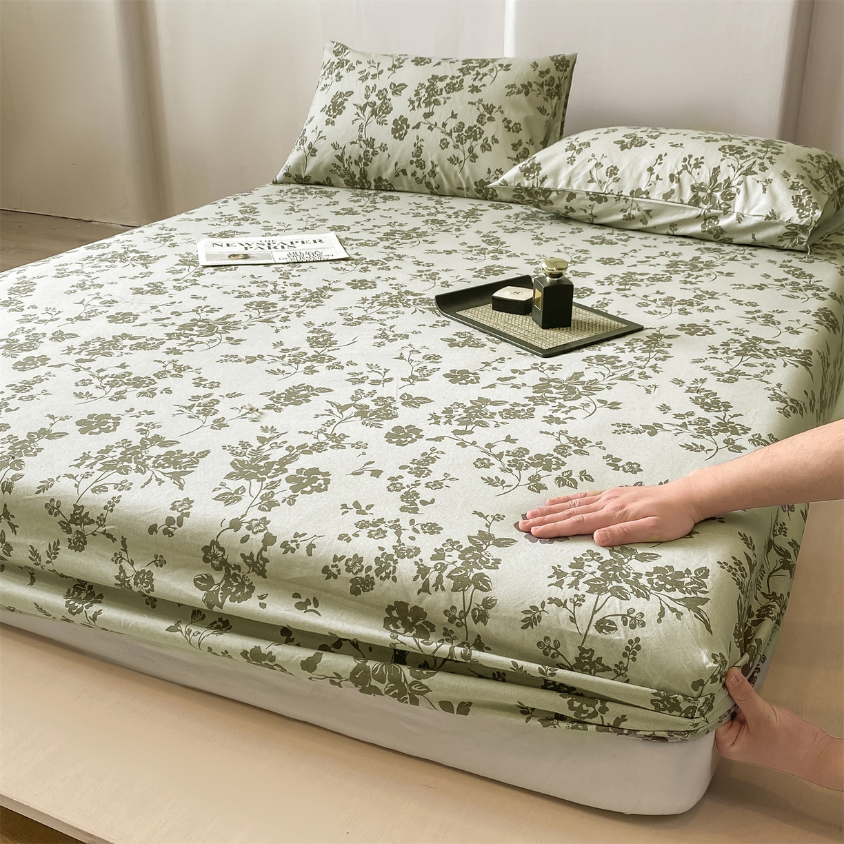 91家纺网 家纺一手货源 找家纺 （总）源舍家纺 2026新款全棉纯棉老粗布单床笠床笠单件