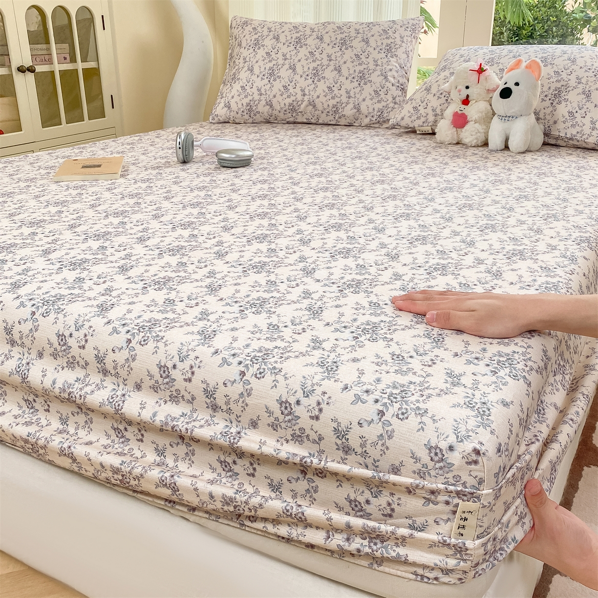 91家纺网 家纺一手货源 找家纺 （总）源舍家纺 2026新款全棉纯棉老粗布单床笠床笠单件