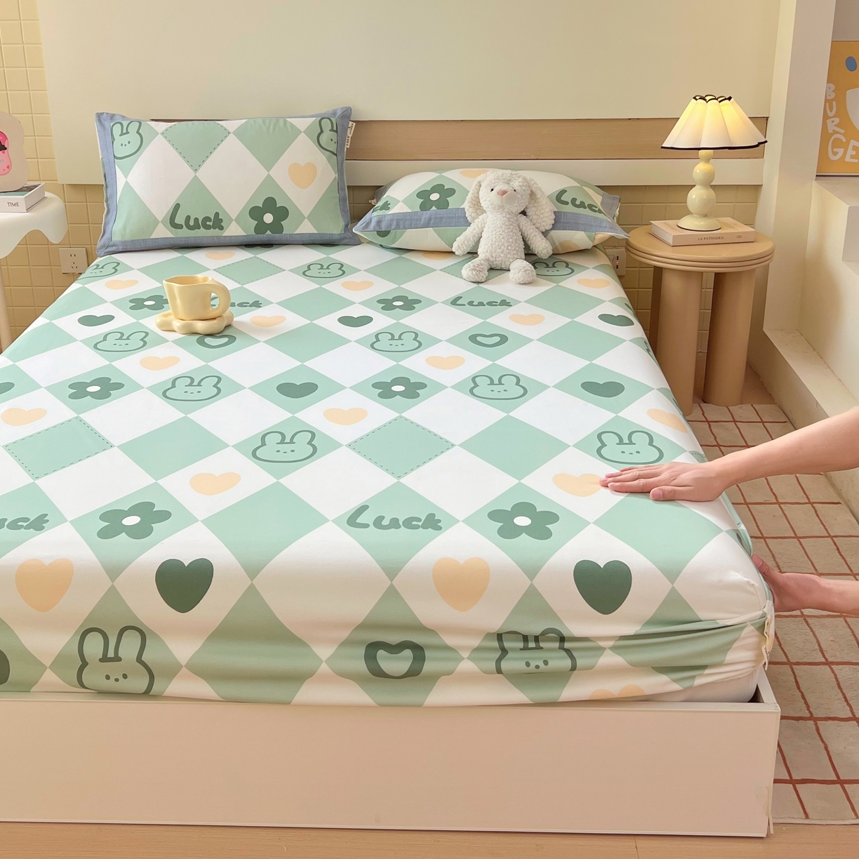 91家纺网 家纺一手货源 找家纺 （总）春皖家纺 2026新款全棉老粗布工艺款单床笠床笠单件