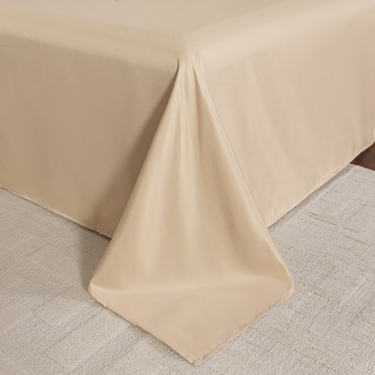 91家纺网 家纺一手货源 找家纺 金牛座家纺 2026新款高克重贡缎提花亲肤棉四件套-情愫系列 情愫-香槟