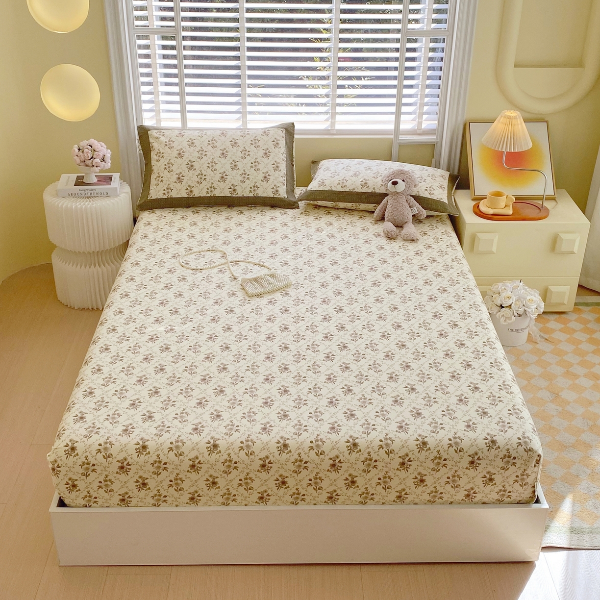 91家纺网 家纺一手货源 找家纺 春皖家纺 2026新款全棉老粗布工艺款单床笠床笠单件 百年约