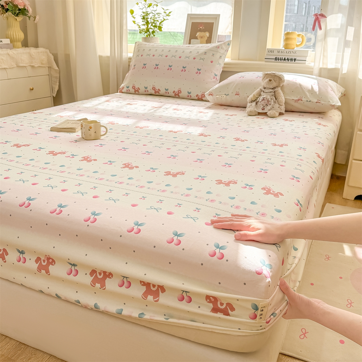 91家纺网 家纺一手货源 找家纺 （总）源舍家纺 2026新款全棉纯棉老粗布单床笠床笠单件