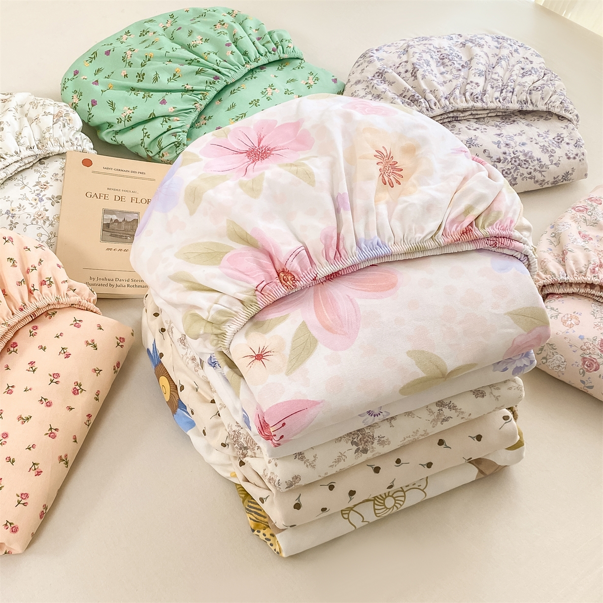 91家纺网 家纺一手货源 找家纺 （总）源舍家纺 2026新款全棉纯棉老粗布单床笠床笠单件