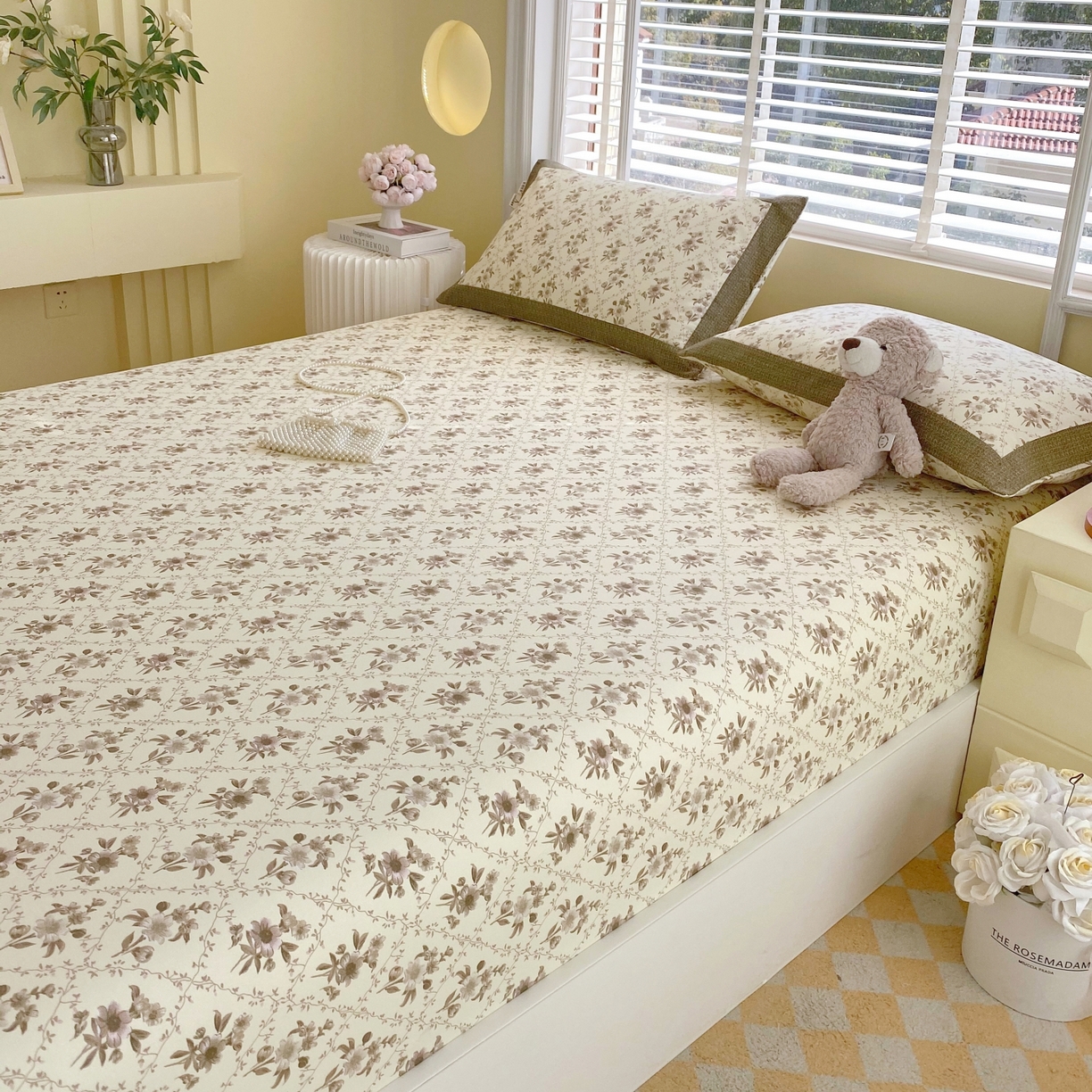 91家纺网 家纺一手货源 找家纺 春皖家纺 2026新款全棉老粗布工艺款单床笠床笠单件 百年约