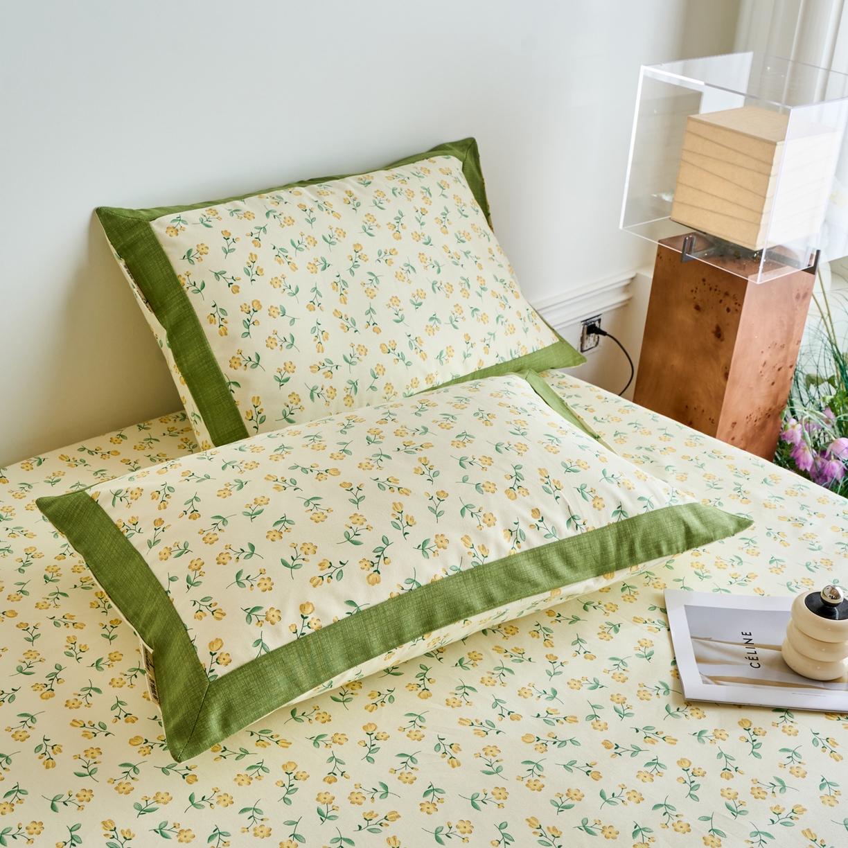 91家纺网 家纺一手货源 找家纺 春皖家纺 2026新款全棉老粗布工艺款单枕套枕套单件 伊兰