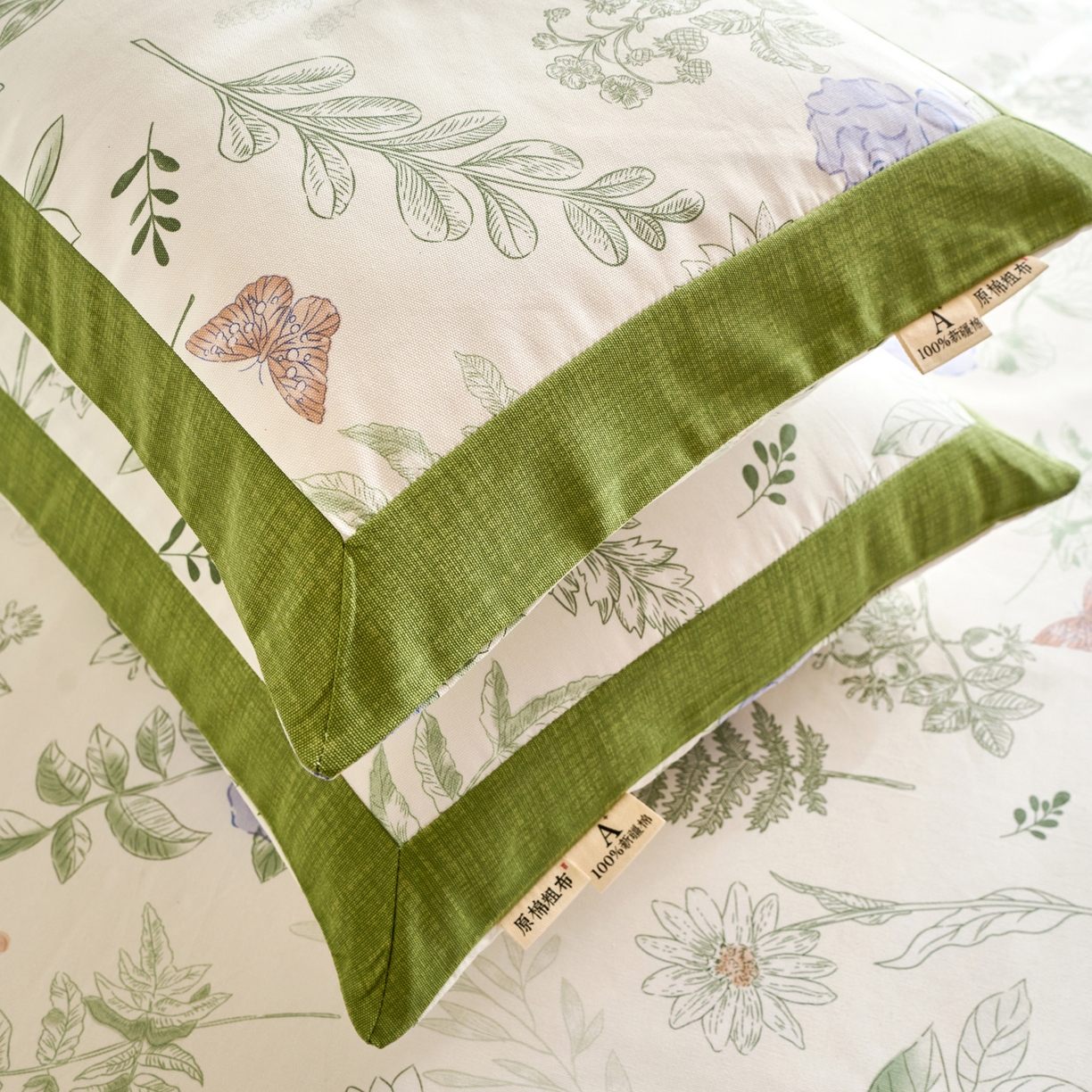 91家纺网 家纺一手货源 找家纺 春皖家纺 2026新款全棉老粗布工艺款单枕套枕套单件 逸云