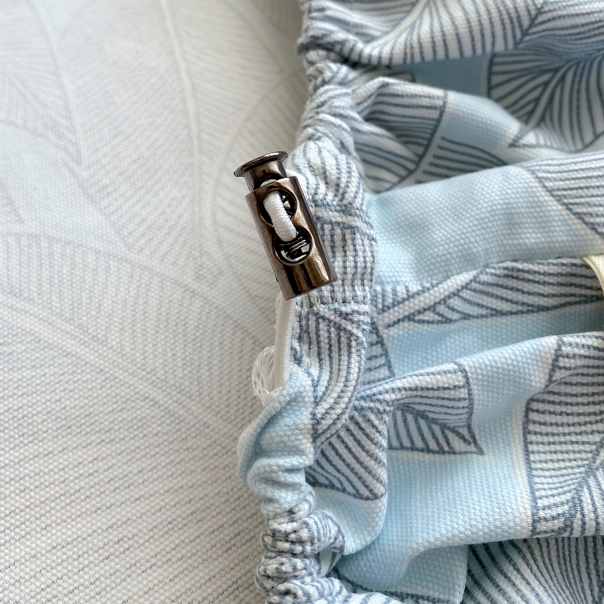 91家纺网 家纺一手货源 找家纺 春皖家纺 2026新款全棉老粗布工艺款单床笠床笠单件 晨曦-蓝