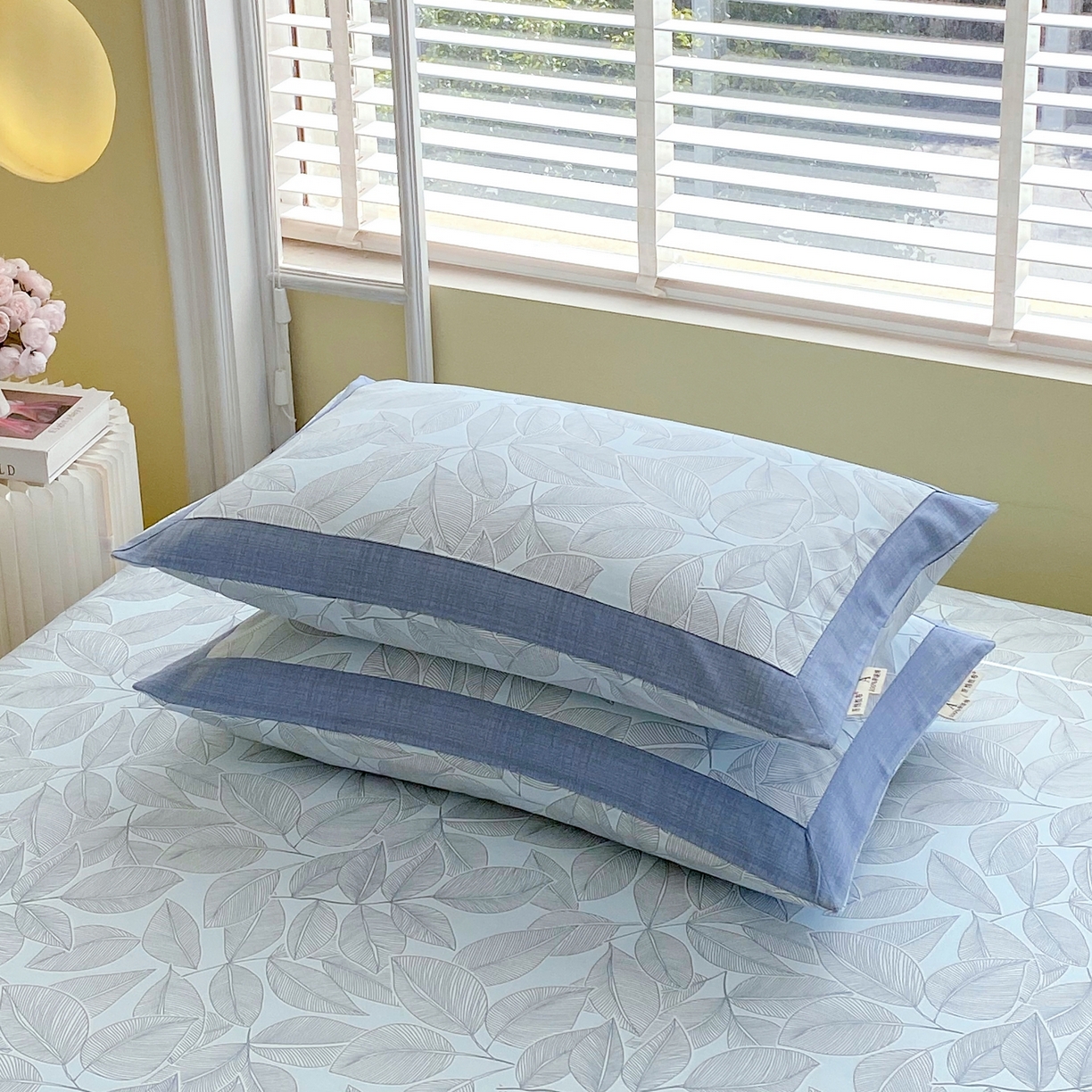 91家纺网 家纺一手货源 找家纺 春皖家纺 2026新款全棉老粗布工艺款单床笠床笠单件 晨曦-蓝