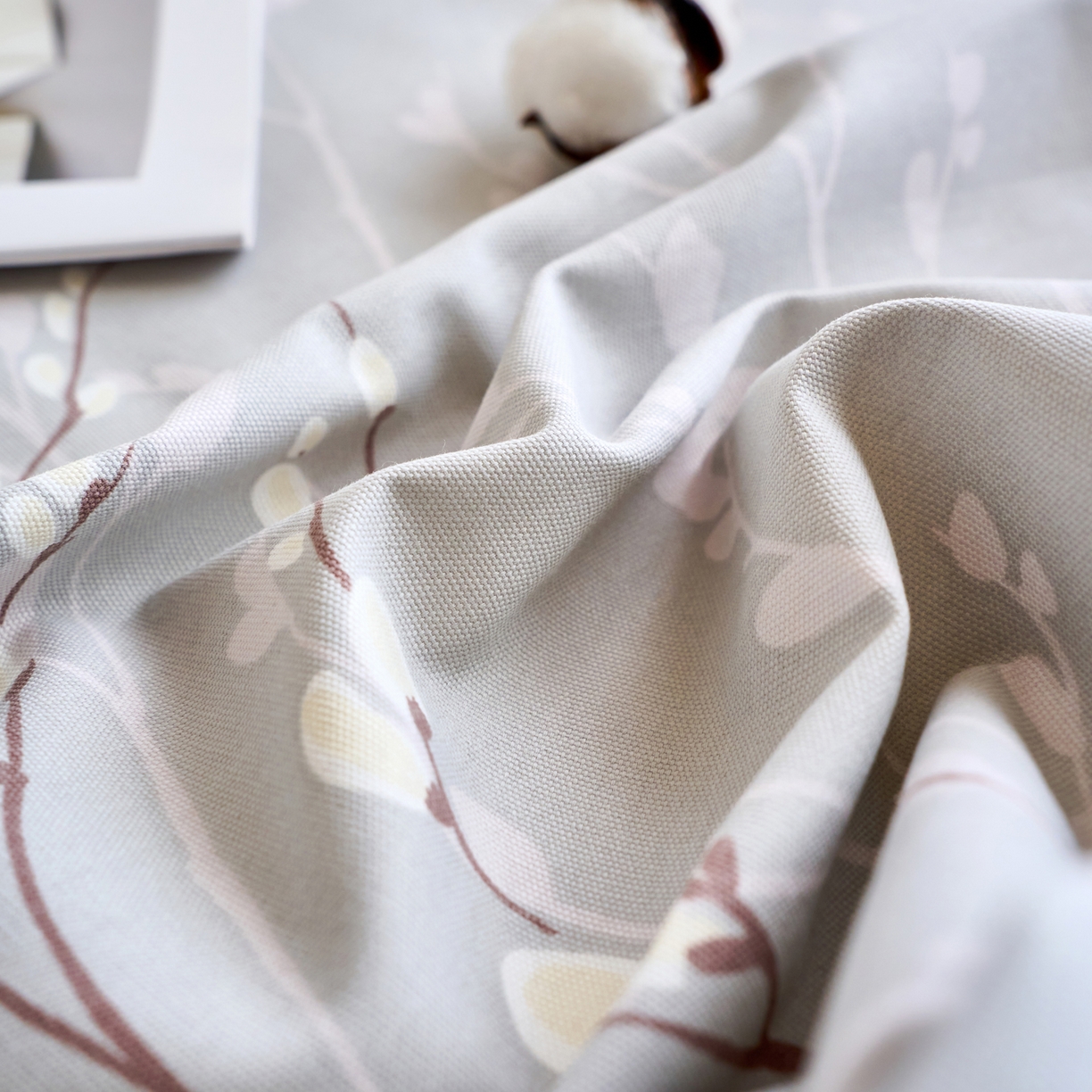 91家纺网 家纺一手货源 找家纺 春皖家纺 2026新款全棉老粗布工艺款单枕套枕套单件 枝丫