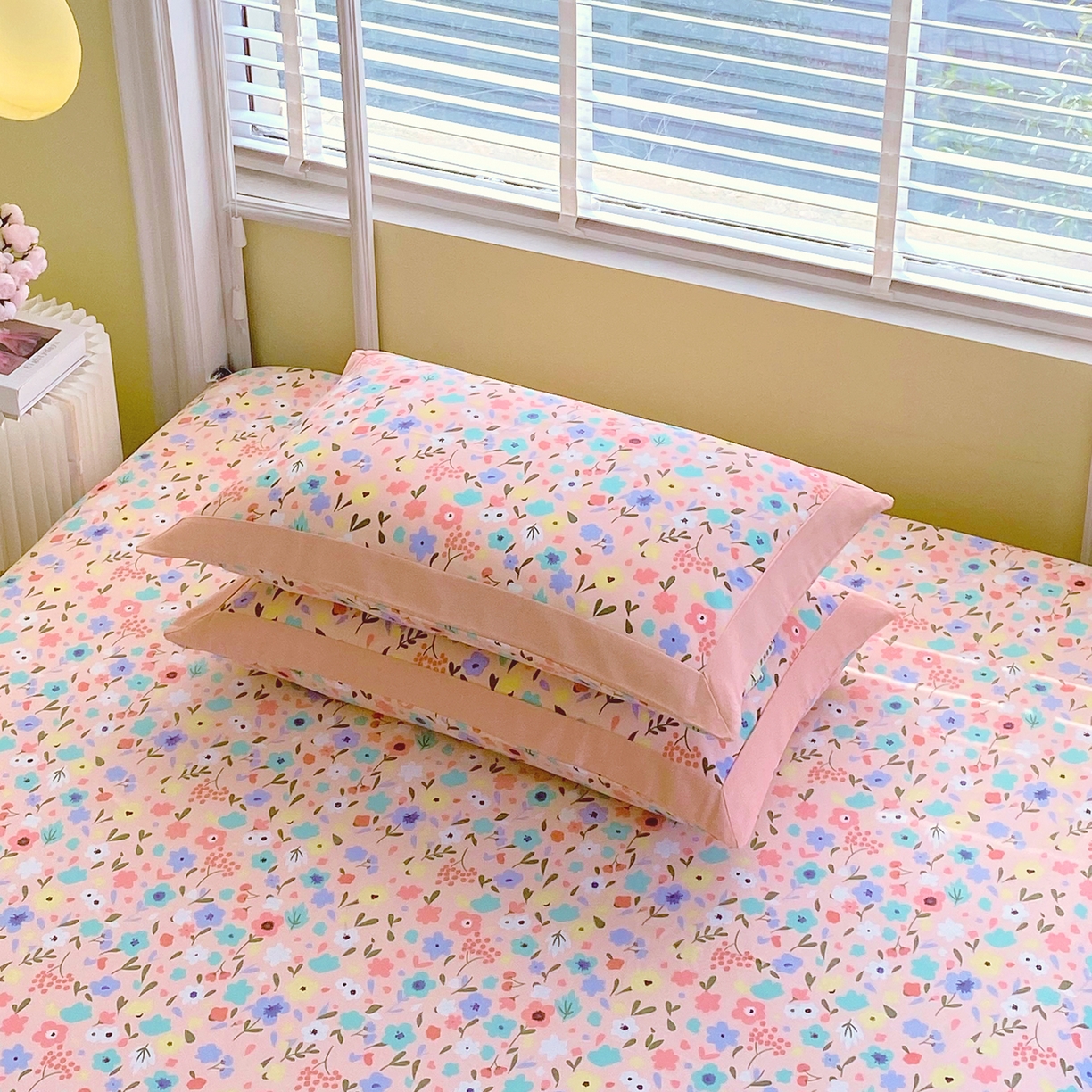 91家纺网 家纺一手货源 找家纺 春皖家纺 2026新款全棉老粗布工艺款单枕套枕套单件 织梦