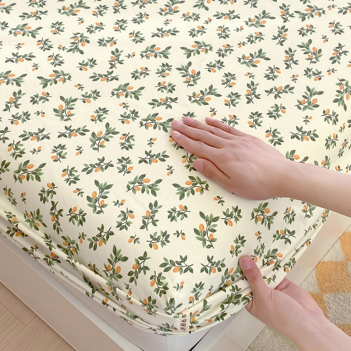 91家纺网 家纺一手货源 找家纺 春皖家纺 2026新款全棉老粗布工艺款单床笠床笠单件 翠林音