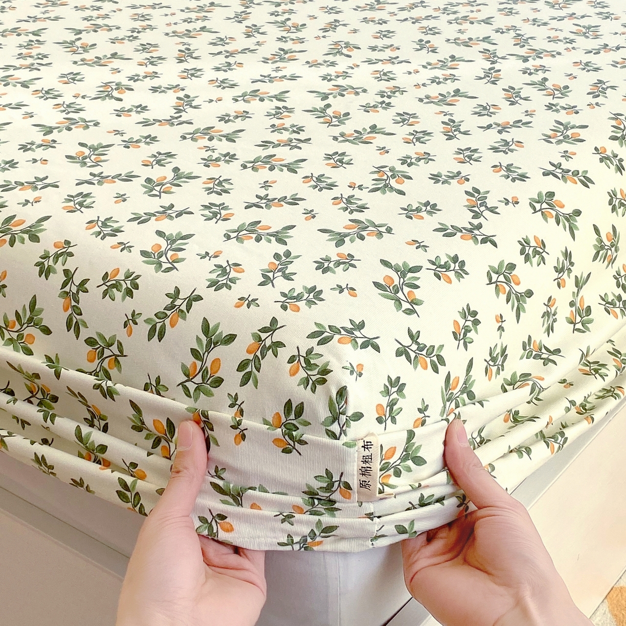 91家纺网 家纺一手货源 找家纺 春皖家纺 2026新款全棉老粗布工艺款单床笠床笠单件 翠林音